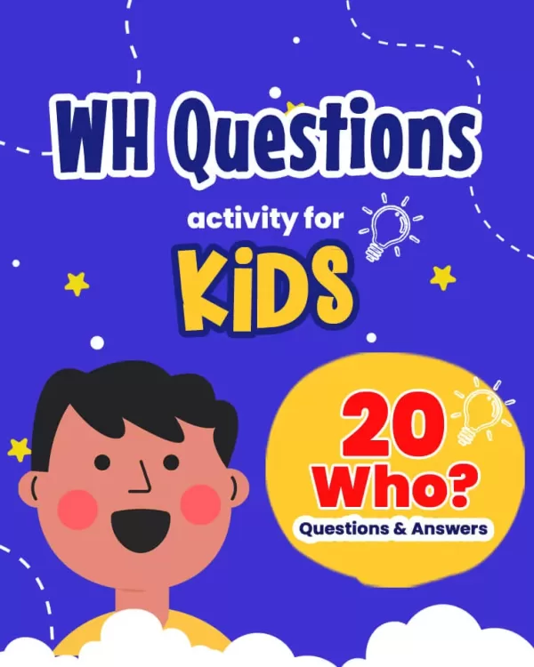 WH Questions - 20 Who Printable Flashcards for Kids
